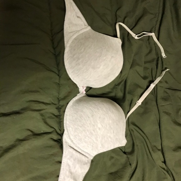 Light gray bras with little pink ribbon in middle. - Picture 3 of 3